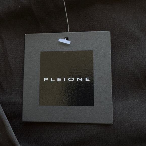 PLEIONE V-NECK TWIST FRONT COLLARED LONG SLEEVE BLOUSE IN‎ BLACK NWT SIZE SMALL - Picture 9 of 12